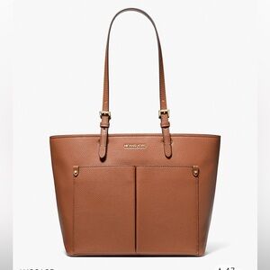 Michael Kors Luggage Jet Set Travel Med Double Pocket Non-Leather Vegan Tote NWT